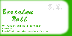 bertalan moll business card